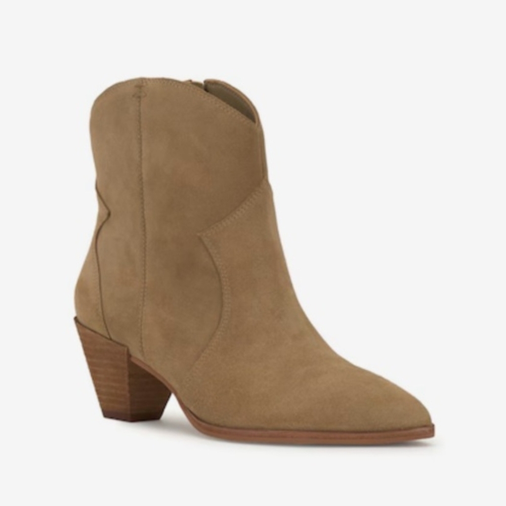 Vince Camuto New Salintino Tan Suede Ankle Boots Sz 8 / EU 39